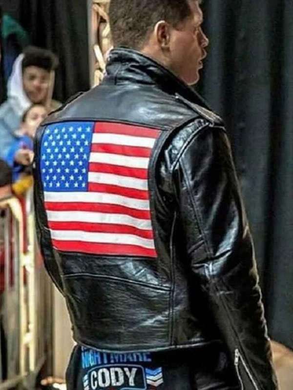 US Flag Cody Rhodes Black Jacket
