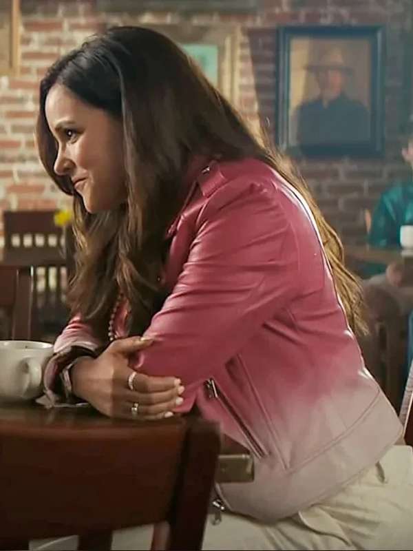 Birdie Grosse Pointe Garden Society Melissa Pink Leather Jacket