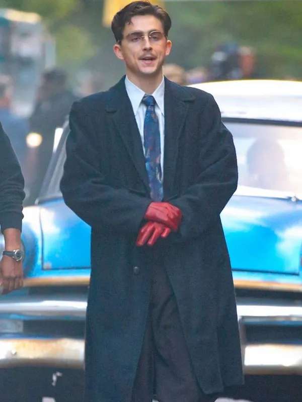 Timothée Chalamet Marty Supreme 2025 Black Coat