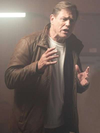 Helloween 2025 Michael Paré Brown Leather Jacket