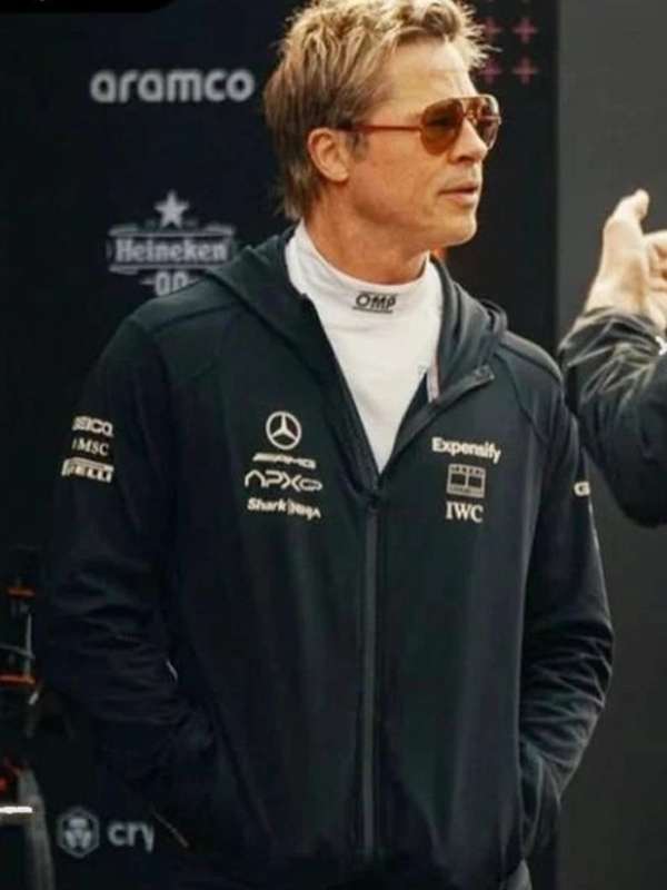 Brad Pitt F1 2025 Black Hoodie
