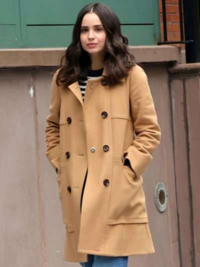 The Life List 2025 Movie Sofia Carson Brown Coat