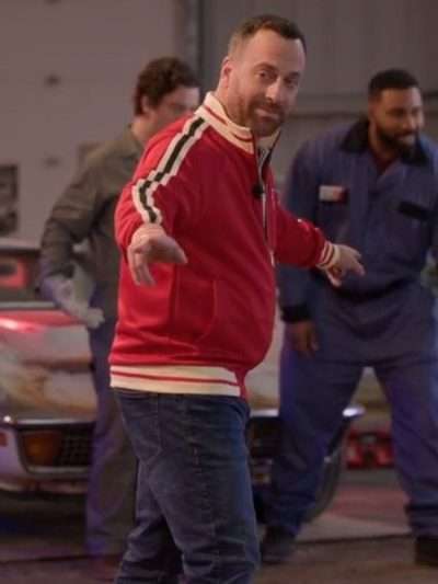 Ray Galletti Shifting Gears Movie Red Bomber Jacket