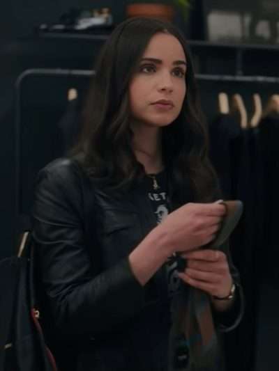 The Life List 2025 Sofia Carson Black Leather Jacket