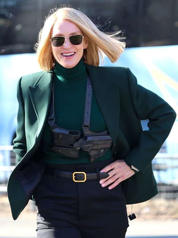 Dexter Resurrection 2025 Uma Thurman Green Blazer