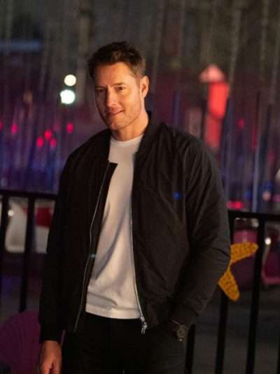 Justin Hartley Tracker S02 Black Bomber Jacket