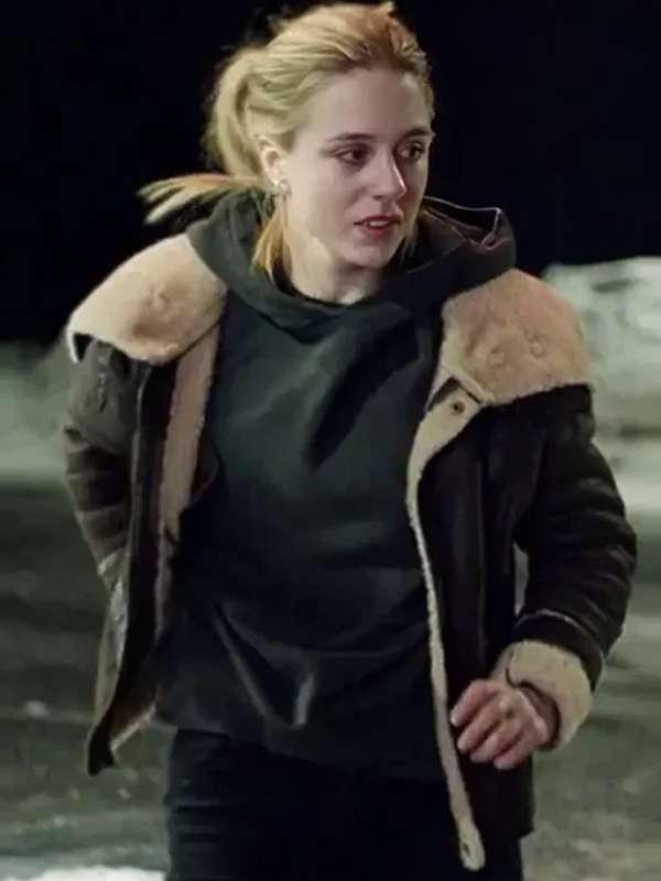 Hanna Ahlander The Åre Murders Shearling Leather Jacket