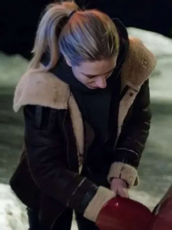 Hanna Ahlander The Åre Murders 2025 Shearling Leather Jacket