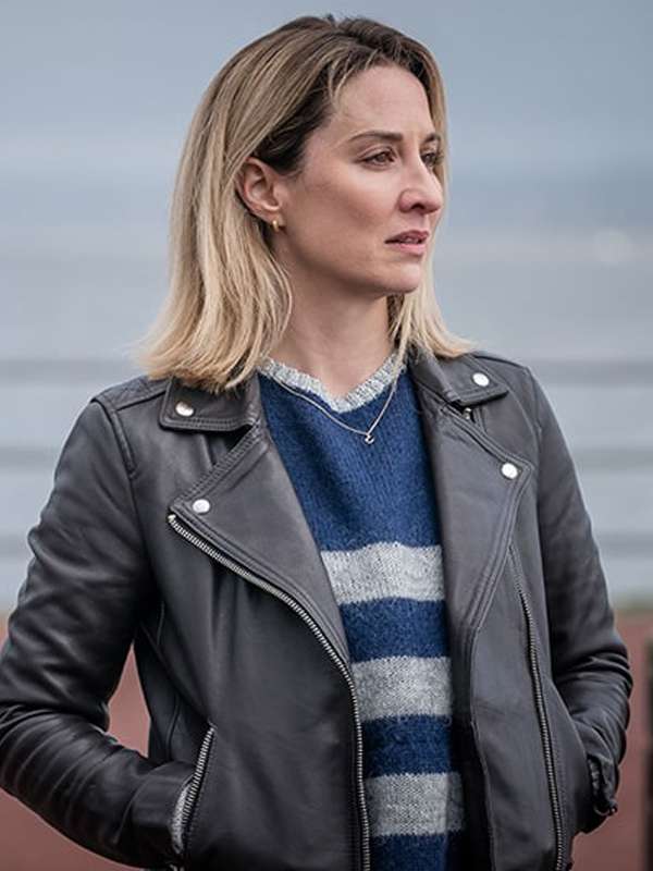 Morven Christie The Bay Black Biker Leather Jacket