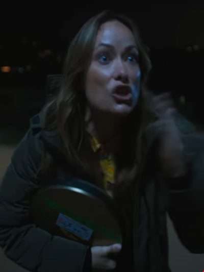 Olivia Wilde The Studio S01 Green Puffer Coat