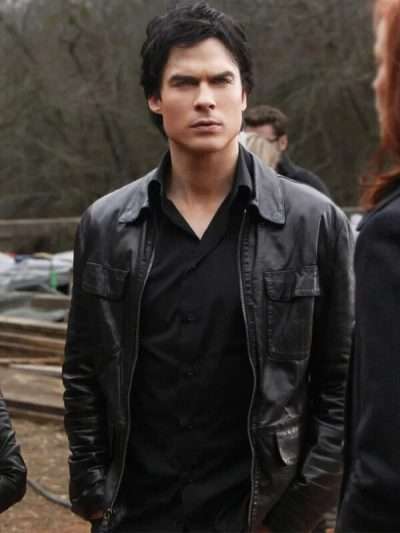 Damon Salvatore The Vampire Diaries Black Jacket