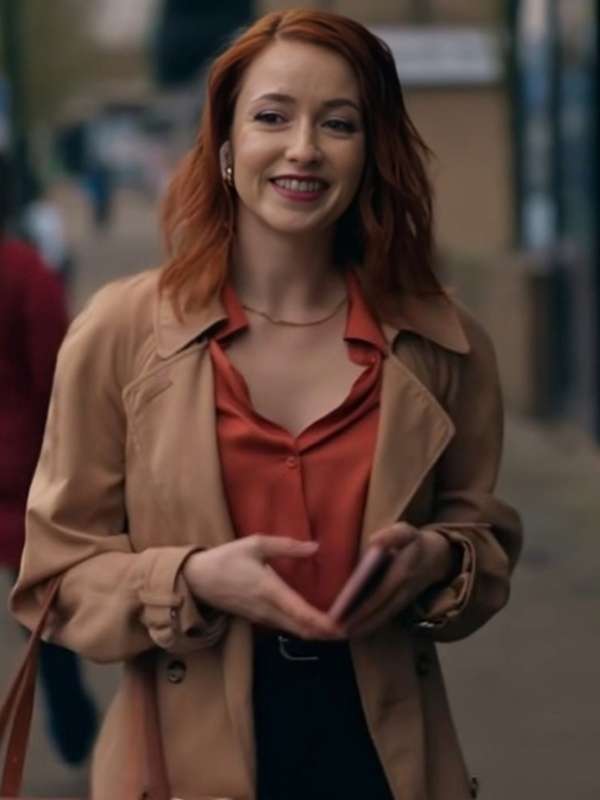 Emily Tennant The Wish Swap 2025 Brown Trench Coat