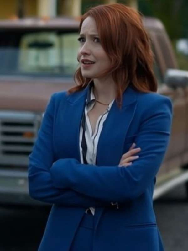 Emily Tennant The Wish Swap 2025 Blue Suit