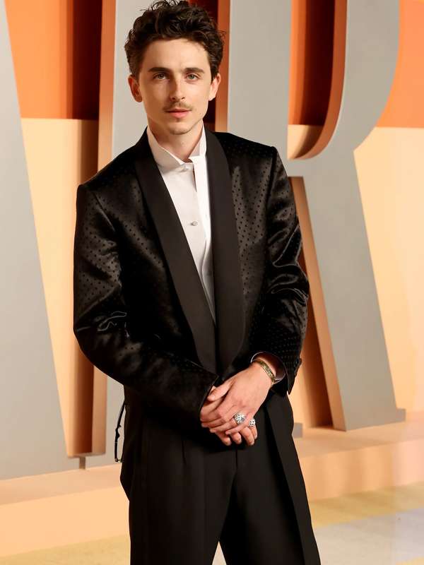 Oscar After Party 2025 Timothee Chalamet Black Blazer
