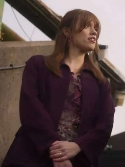 Aimee Lou Wood Toxic Town Purple Jacket