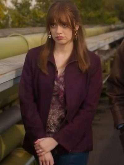 Aimee Lou Wood Toxic Town Purple Jacket