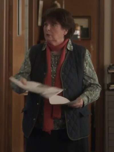 Brenda Blethyn Vera S14 Black Quilted Vest