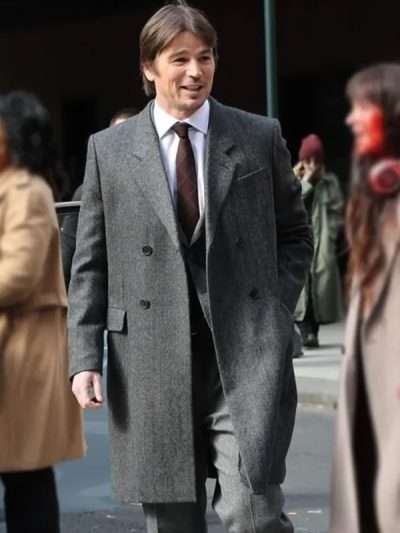 Josh Hartnett Verity 2026 Grey Wool Coat