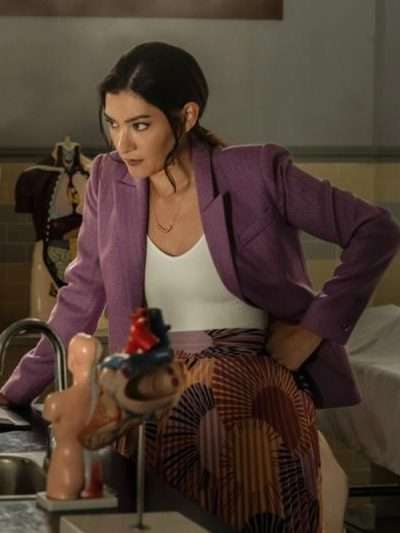 Sasha Lubbock Watson S01 Purple Blazer Coat