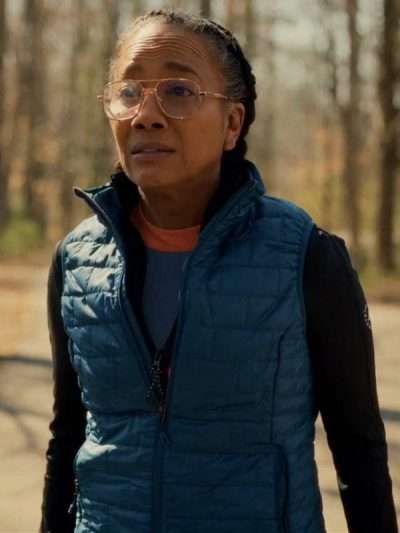 Amanda Wagner Will Trent S02 Blue Quilted Vest