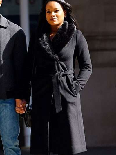 Chanté Adams A Journal for Jordan Shearling Coat