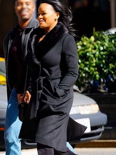 A Journal For Jordan Chanté Adams Black Shearling Trench Coat