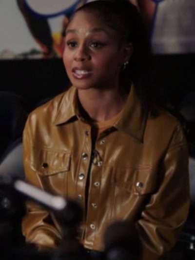 Simone Hicks All American Homecoming Brown Jacket
