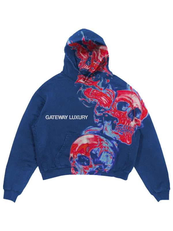 Cropped Skully Hoodie