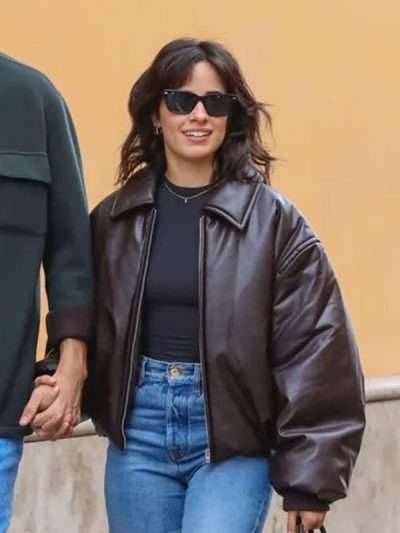 Camila Cabello 2025 Bomber Leather Jacket