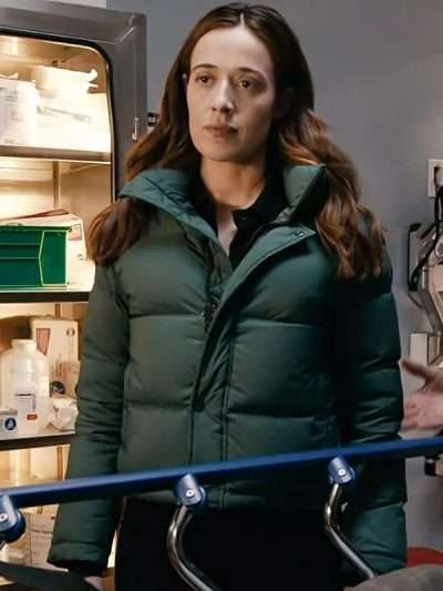 Kim Burgess Chicago PD S12 Green Puffer Jacket