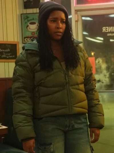 Kiana Cook Chicago PD S12 Green Puffer Hooded Jacket