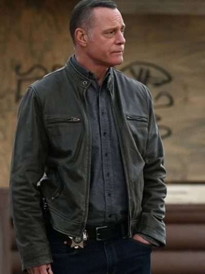 Hank Voight Chicago PD S12 Black Leather Jacket