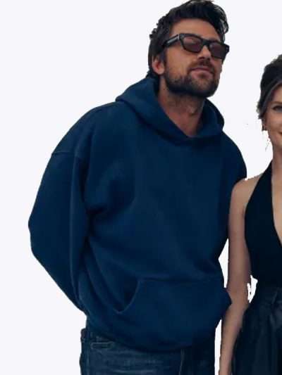Brandon Sklenar Drop Henry Blue Pullover Hoodie