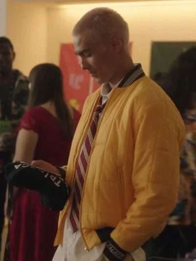 Gossip Girl S02 Akeno Menzies Yellow Bomber Jacket