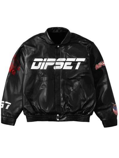 OVO Dipset Diplomats Black Leather Jacket