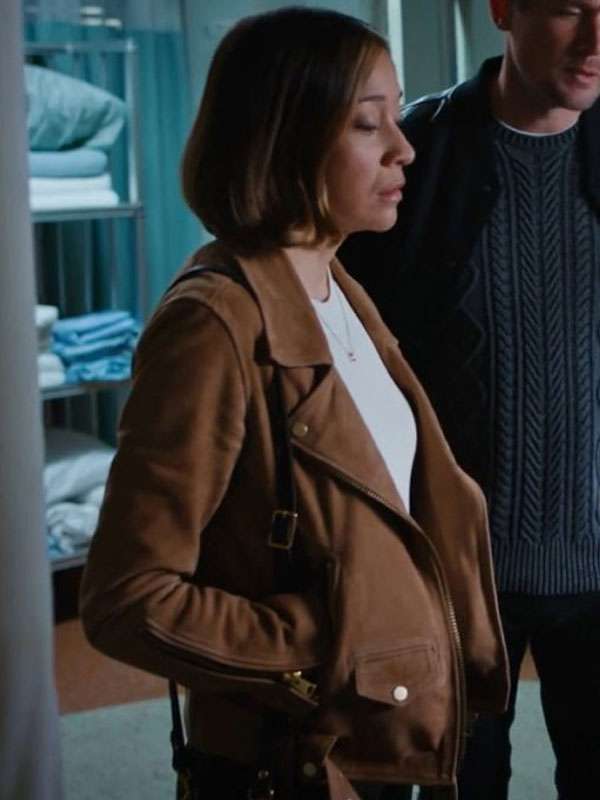 Hudson & Rex S05 Sarah Truong Brown Biker Leather Jacket