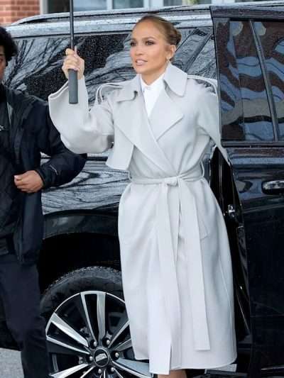 Jennifer Lopez Office Romance Grey Wool Coat