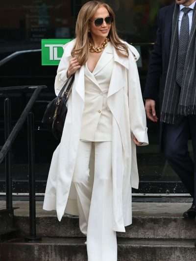 Jennifer Lopez Office Romance Trench Coat
