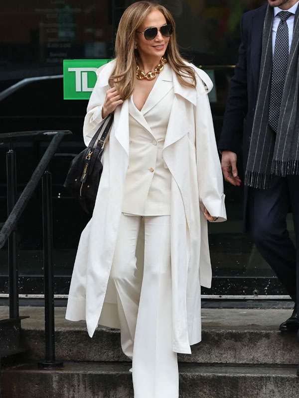 Jennifer Lopez Office Romance Trench Coat