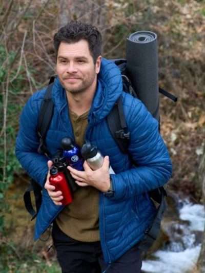 Erik Valdez Journey to You Blue Puffer Hooded Jacket