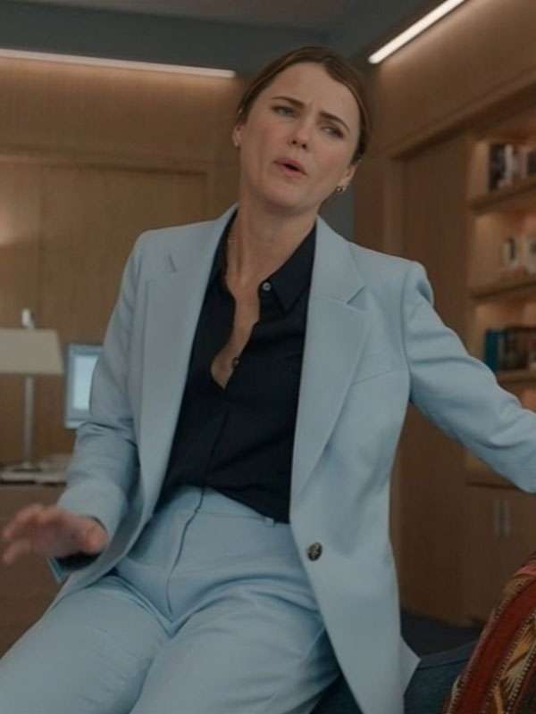 Keri Russell The Diplomat S02 Light Blue Suit