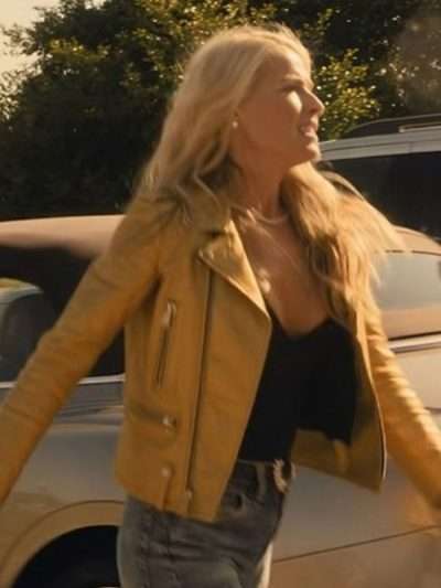 Landman 2025 Angela Norris Golden Leather Jacket