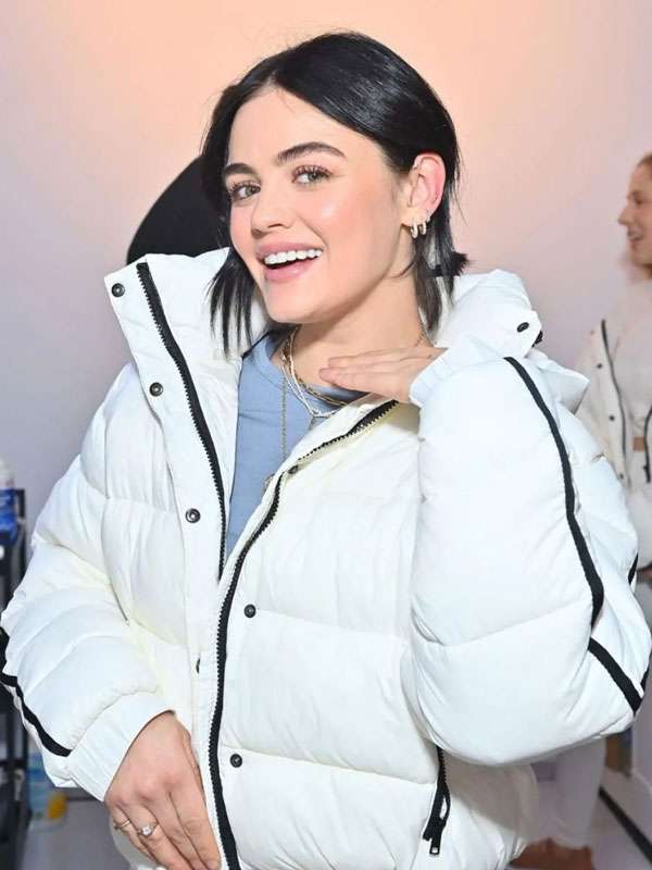 Lucy Hale White Puffer Jacket