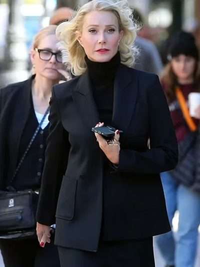 Gwyneth Paltrow Marty Supreme 2025 Black Blazer