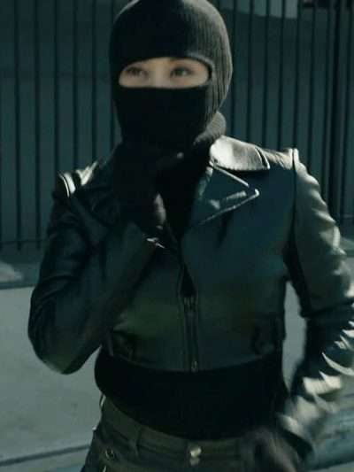 The Equalizer Melody Bayani Cropped Leather Jacket