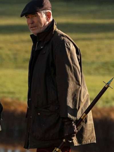 Mobland Pierce Brosnan 2025 Green Jacket