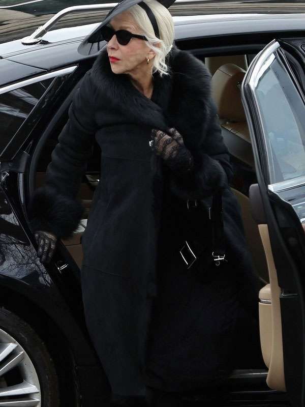 MobLand 2025 Maeve Harrigan Black Fur Leather Coat
