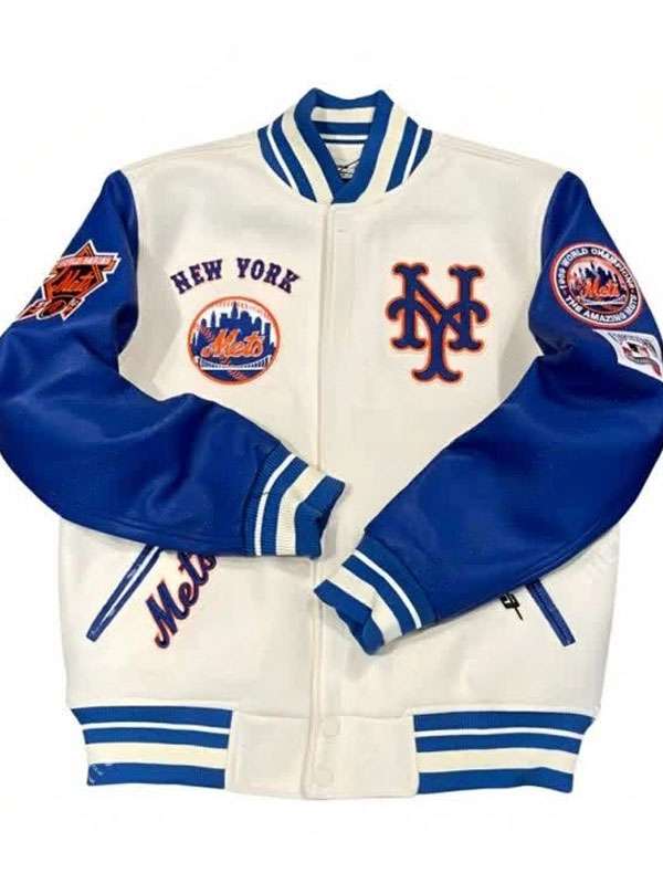 New York Mets Kate Upton Varsity Bomber Jacket