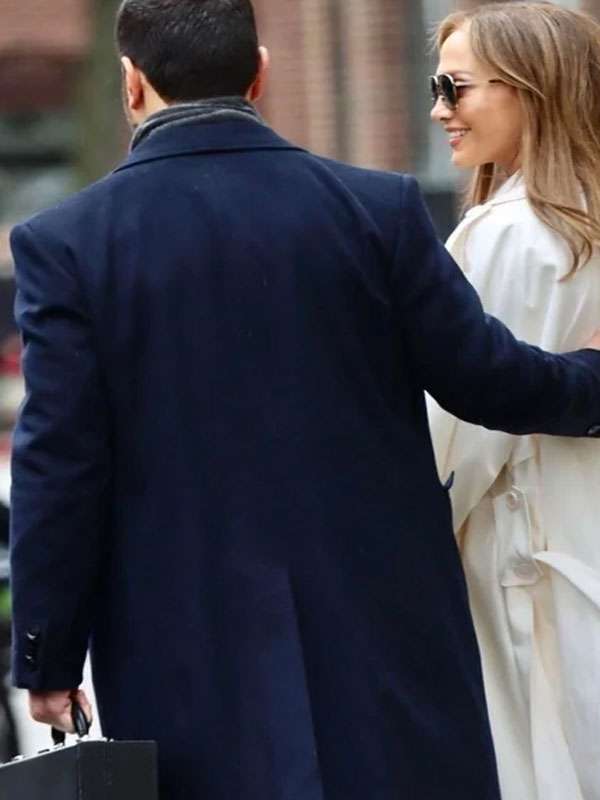Office Romance 2025 Brett Goldstein Blue Wool Coat