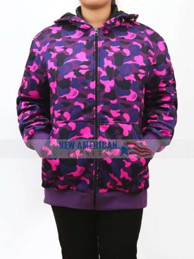 Purple Camo BAPE Hoodie